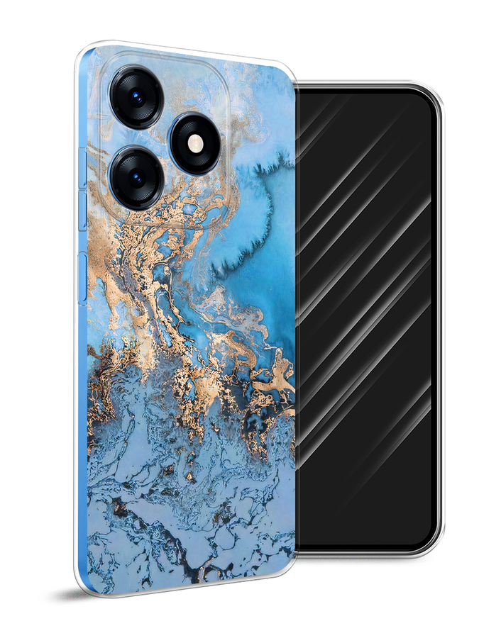 

Чехол Awog на Tecno Spark 10/10C "Морозная лавина синяя", Серебристый, 303550-1