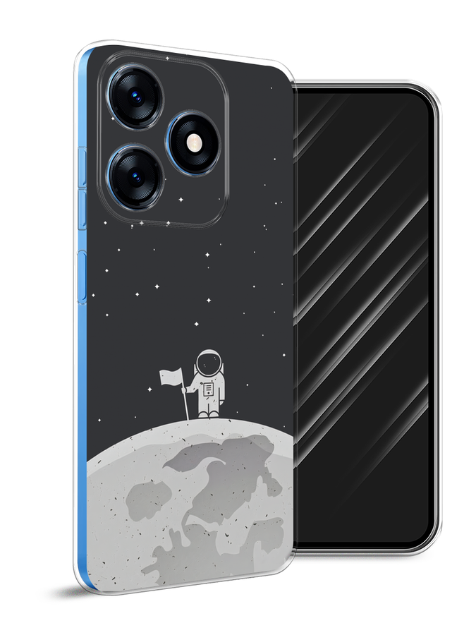 

Чехол Awog на Tecno Spark 10/10C "Первый на Луне", Черный, 303550-1