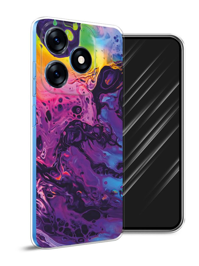 

Чехол Awog на Tecno Spark 10/10C "ACID fluid", Бордовый, 303550-1
