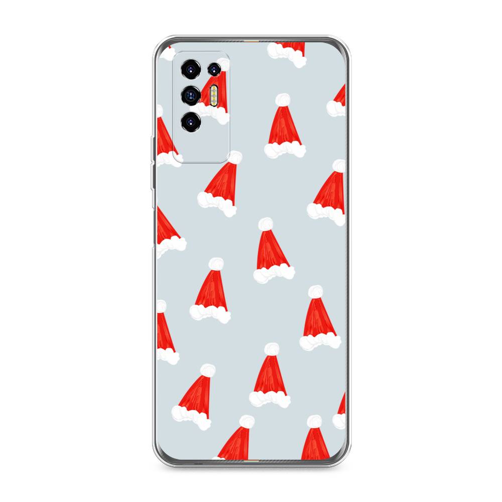 

Чехол для Tecno Pova 2 "Новогодние шапочки", Белый;красный;серый, 300550-5