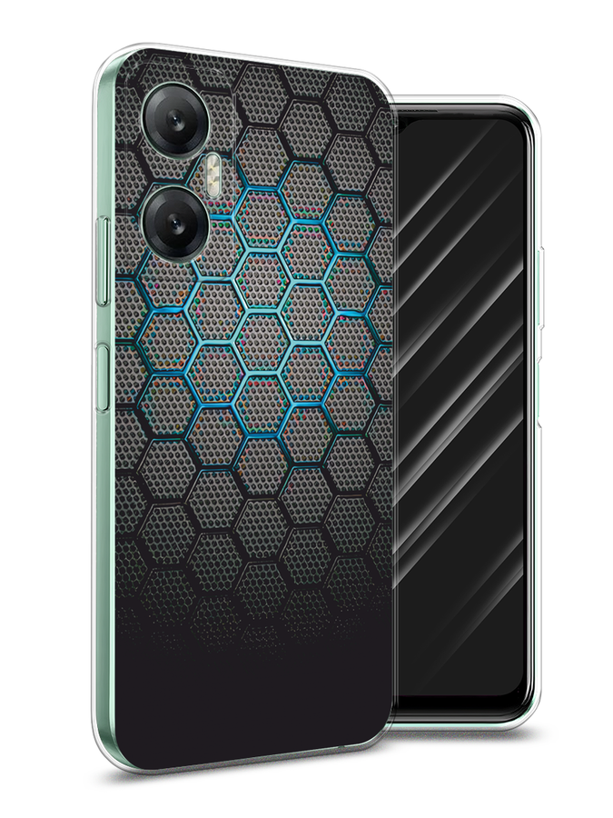 

Чехол Awog на Infinix Hot 20 5G "Бирюзовые соты", Бирюзовый;синий;черный, 3103250-1