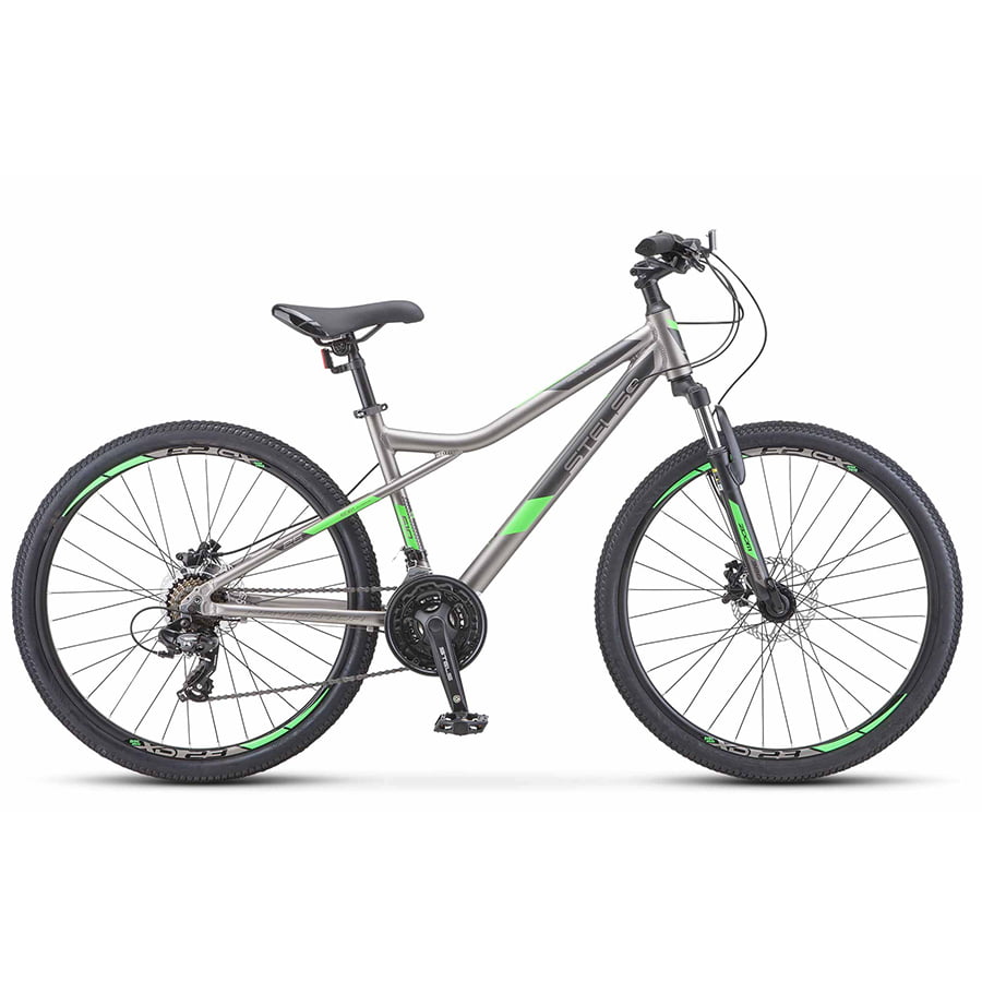 фото Велосипед горный с колесами 26" stels navigator 610 d v020 серый/зеленый 16" (lu098464)
