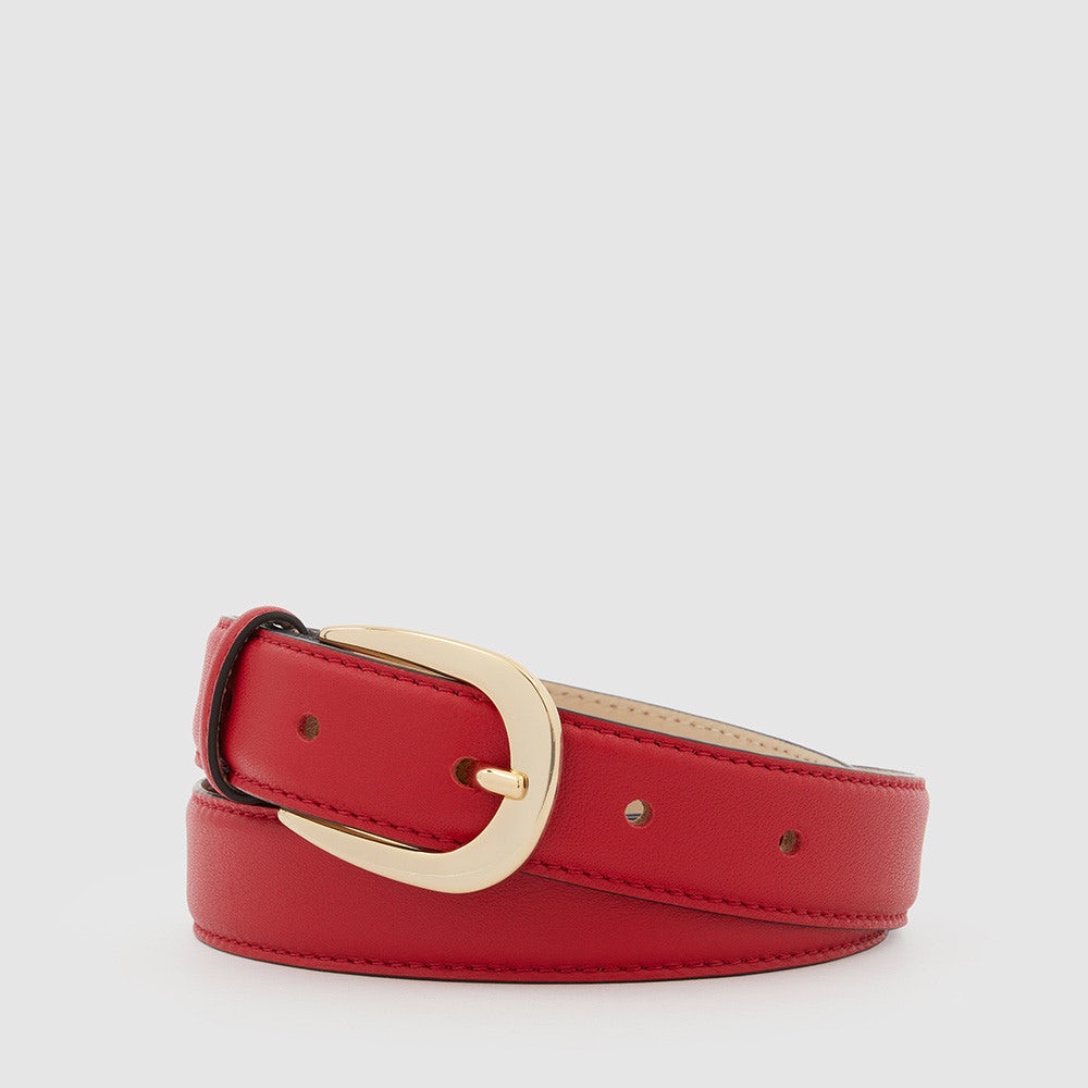 

Ремень женский Piquadro Cintura Donna 25mm in pelle, красный, р. 110 см, Cintura Donna 25mm in pelle