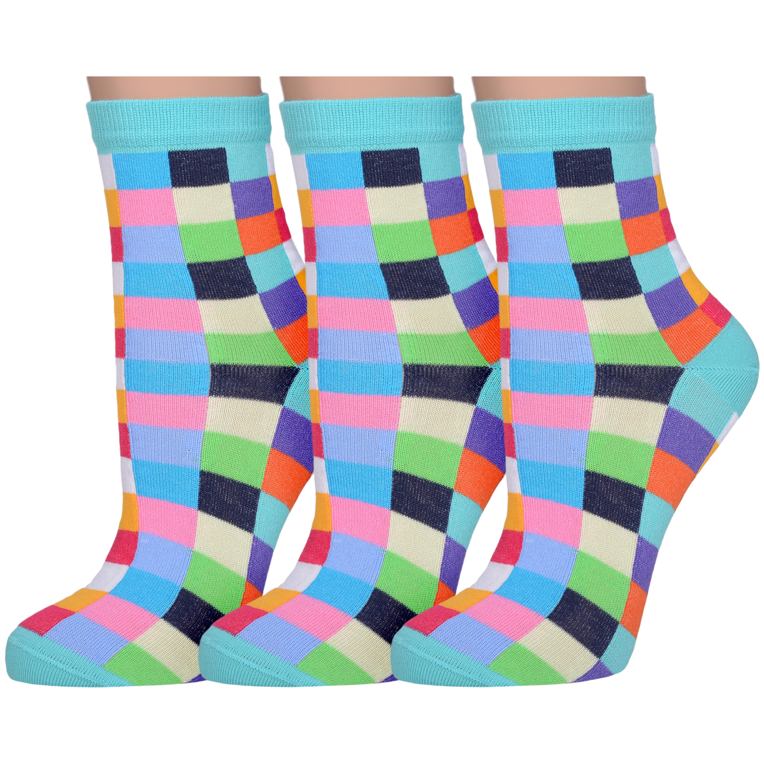 Комплект носков женских LorenzLine 3-Д96 разноцветных 23