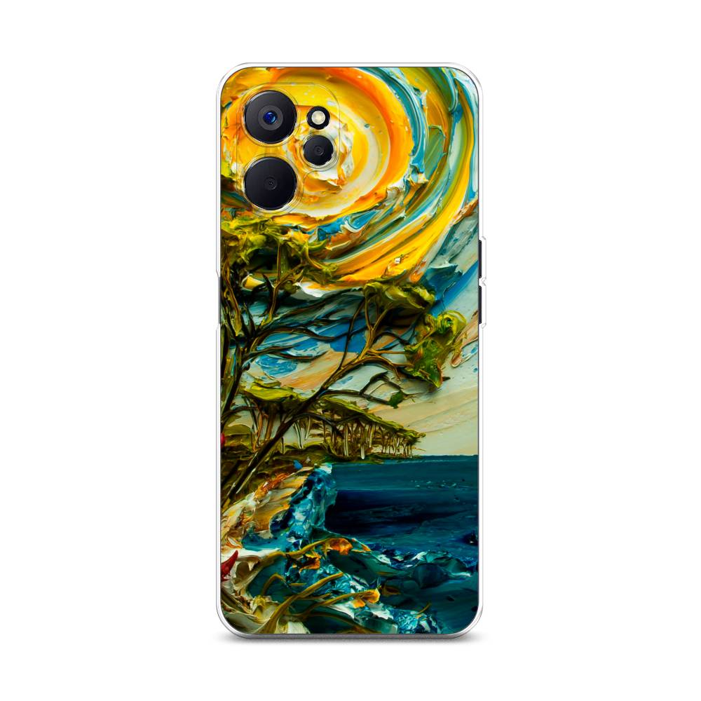 

Чехол на Realme 10 5G "Солнце живопись", Желтый;синий, 2512650-4