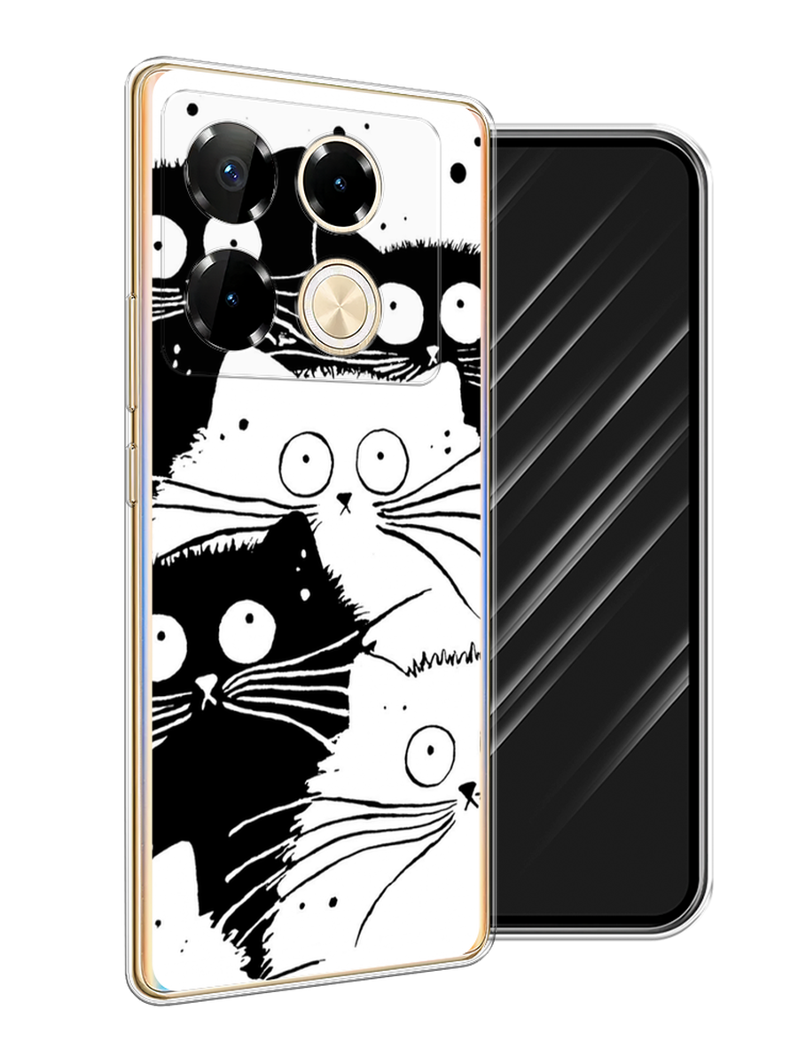

Чехол Awog на Infinix Note 40 Pro "Коты черно-белые", Черный;белый, 3105750-1