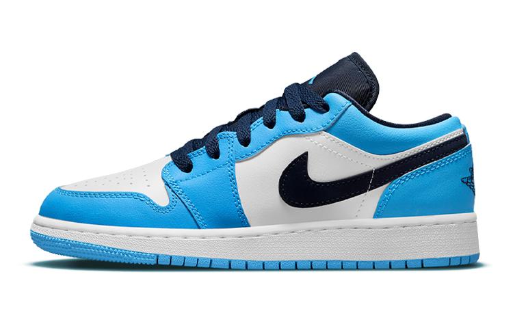 

Кеды унисекс Jordan Air Jordan 1 Low UNC GS голубые 36 EU, Голубой, Air Jordan 1 Low UNC GS