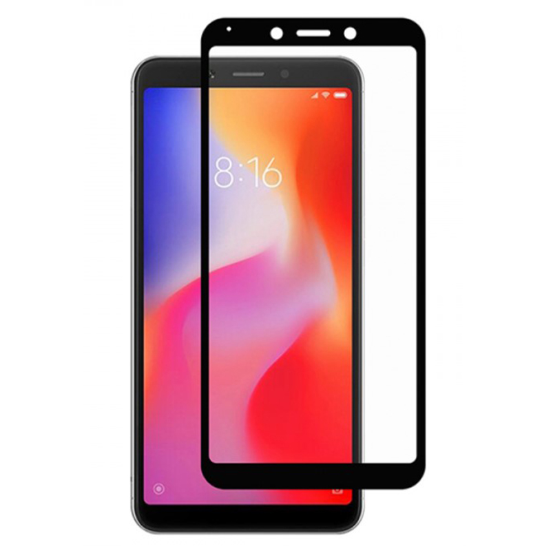 

Защитное стекло на Xiaomi Redmi 6/6A, 9D, черный, X-Case