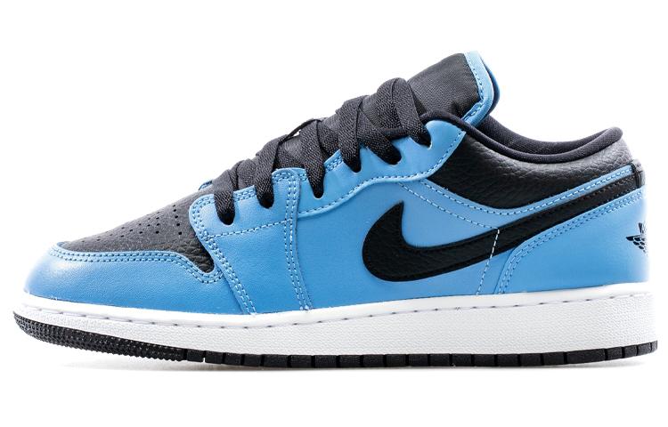 

Кеды унисекс Jordan Air Jordan 1 Low University Blue GS голубые 36 EU, Голубой, Air Jordan 1 Low University Blue GS