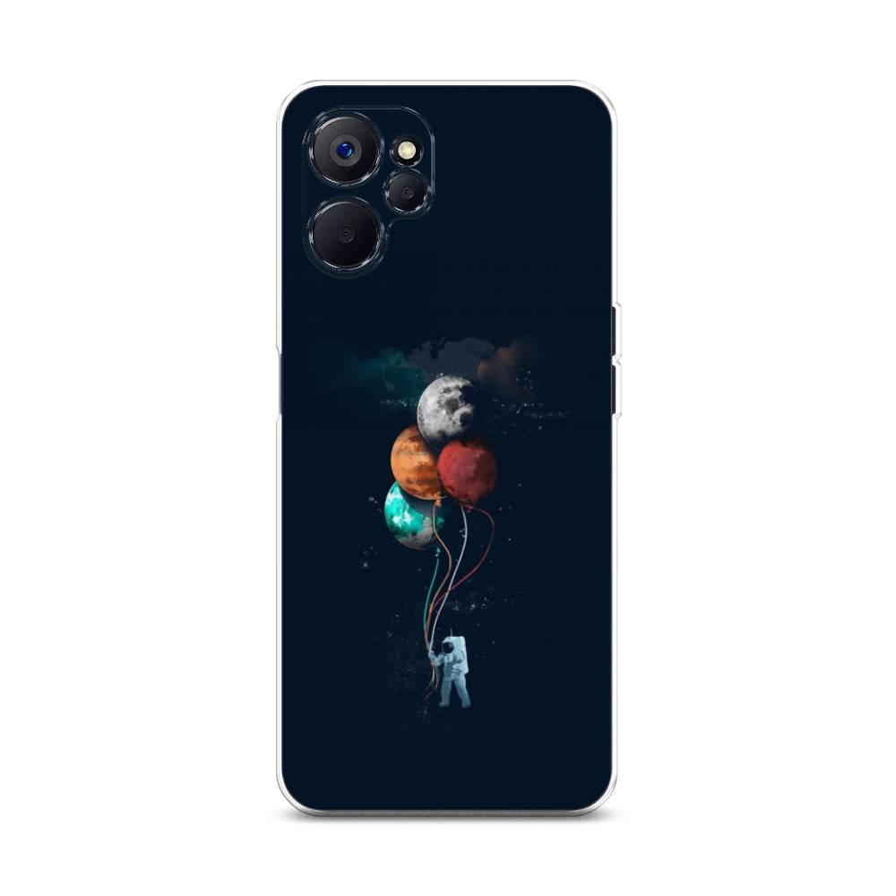 

Чехол на Realme 10 5G "Космонавт с шариками", Разноцветный, 2512650-4
