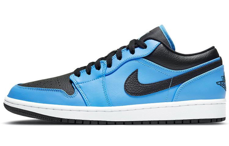 

Кеды унисекс Jordan Air Jordan 1 low university blue голубые 42.5 EU, Голубой, Air Jordan 1 low university blue