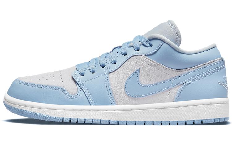 

Кеды унисекс Jordan Air Jordan 1 low university blue голубые 42.5 EU, Голубой, Air Jordan 1 low university blue