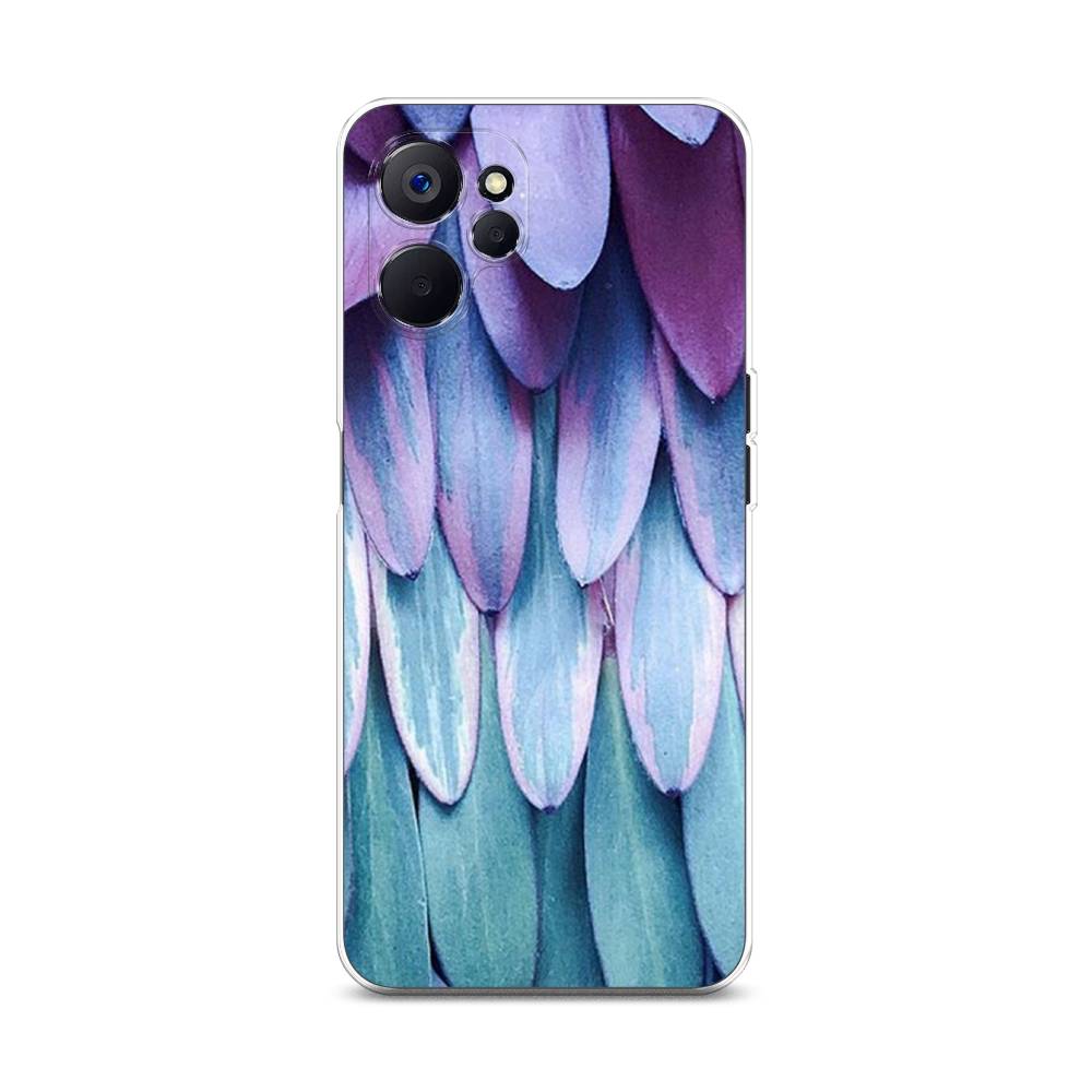 

Чехол на Realme 10 5G "Синее перо", Фиолетовый;голубой, 2512650-3