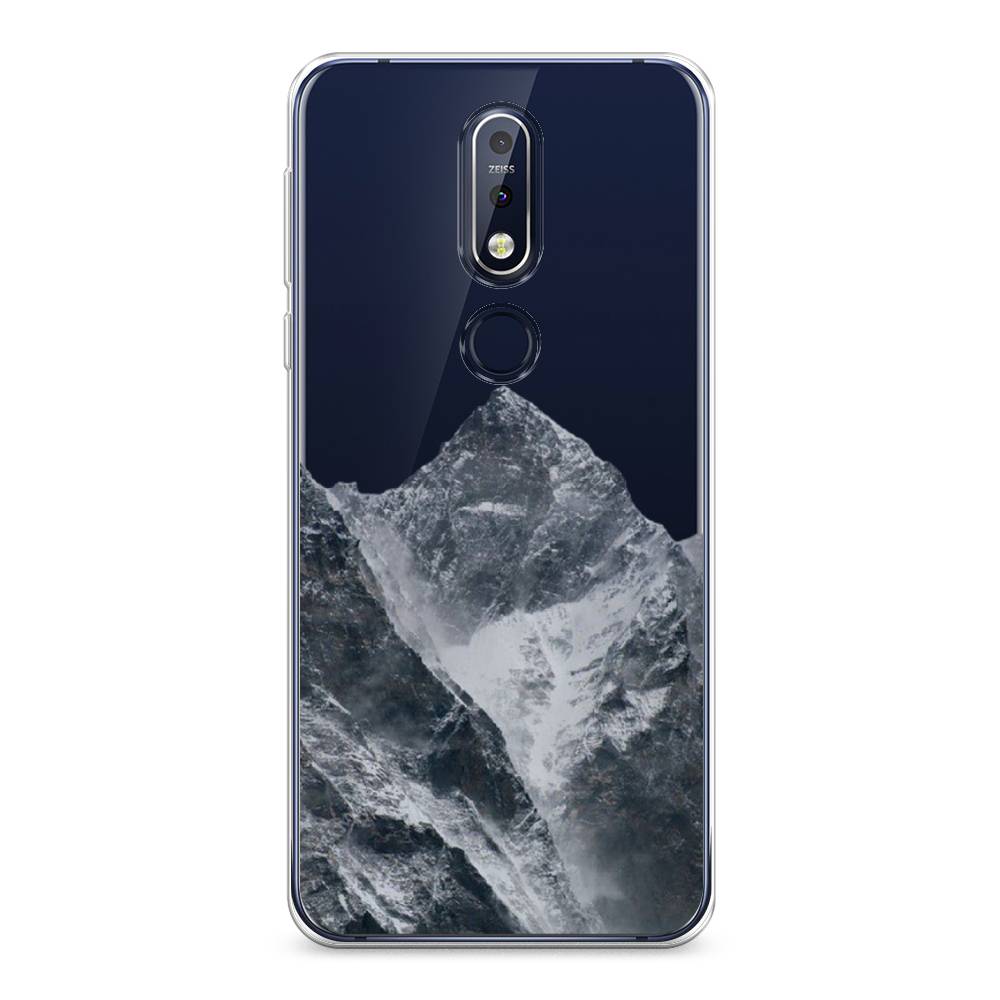 

Чехол на Nokia 7.1 "Горы арт 4", Серый;бежевый, 122050-2