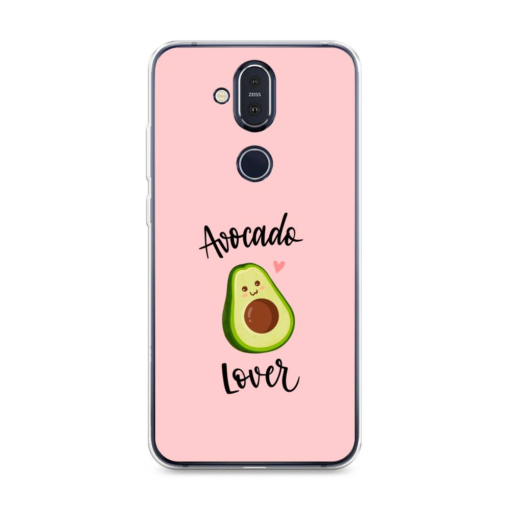 

Чехол на Nokia 8.1 "Avocado lover", Розовый;зеленый, 122250-6