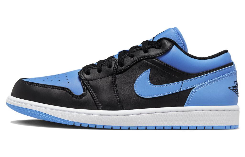 

Кеды унисекс Jordan Air Jordan 1 Low University Blue черные 42.5 EU, Черный, Air Jordan 1 Low University Blue