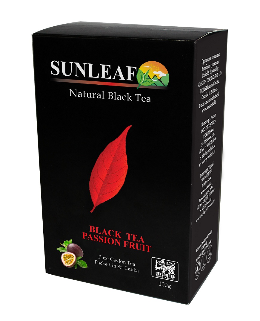 Чай черный цейлонский Sunleaf листовой Маракуйя, 100 г