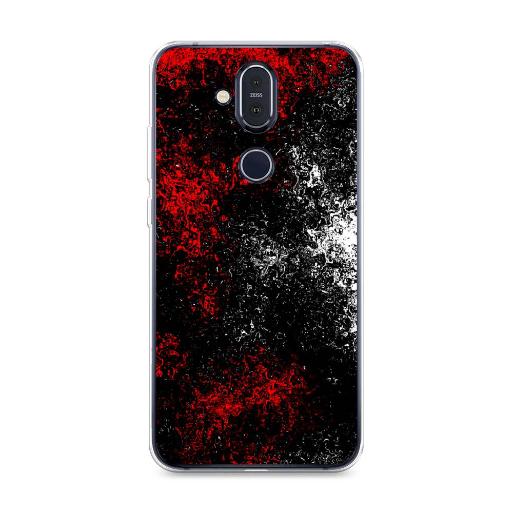 

Чехол на Nokia 8.1 "Монотипия", Красный;черный;белый, 122250-3