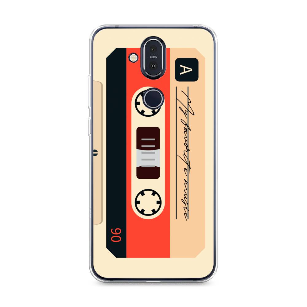 

Чехол на Nokia 8.1 "Бежевая кассета", Черный;красный;бежевый, 122250-6