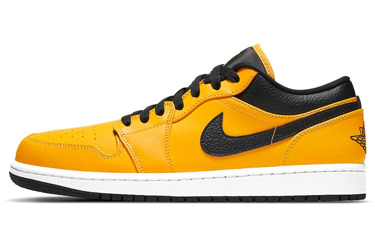 

Кеды унисекс Jordan Air Jordan 1 low university gold желтые 45 EU, Желтый, Air Jordan 1 low university gold