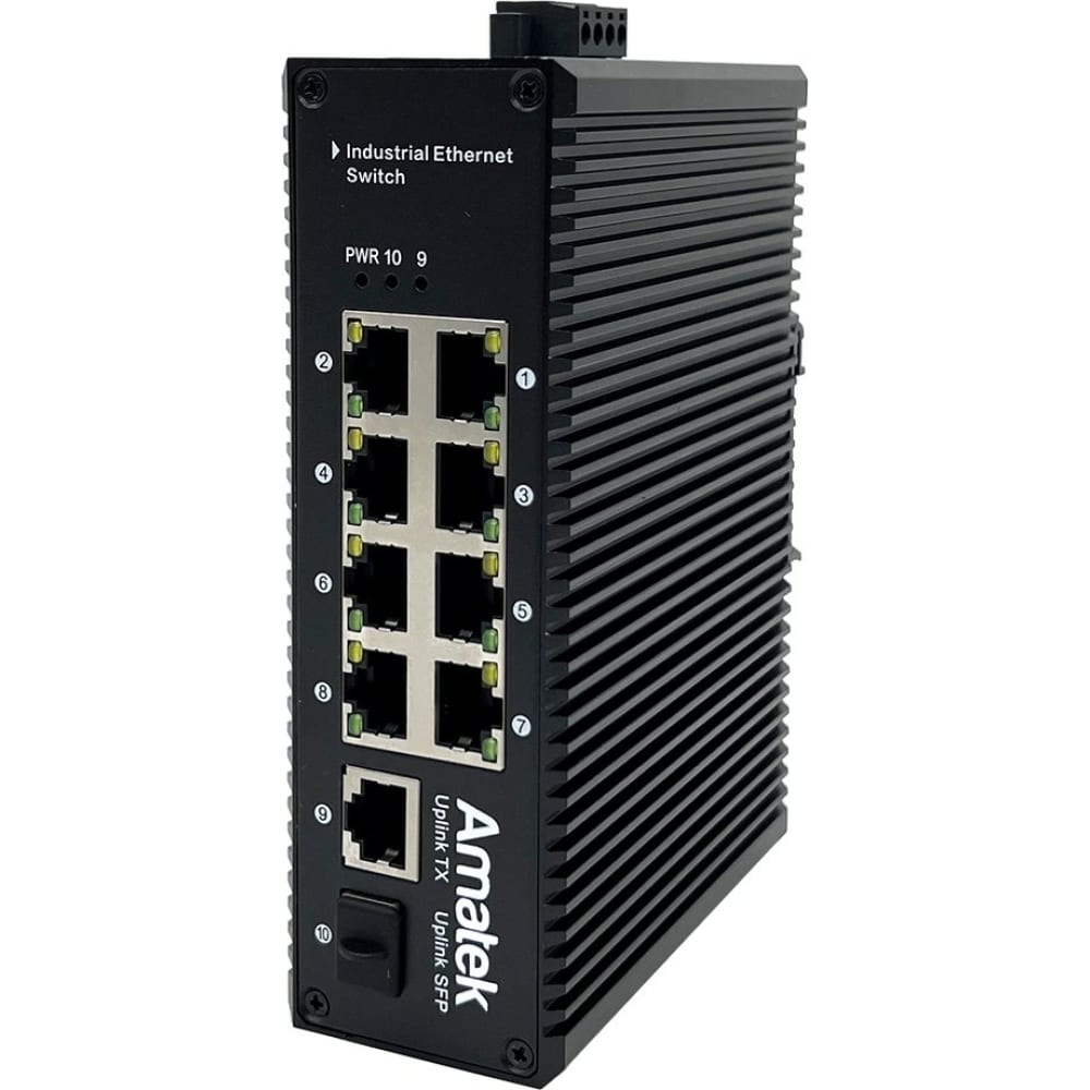 

Amatek AN-SX10P8A Промышленный коммутатор на 10 портов 7000657, Черный