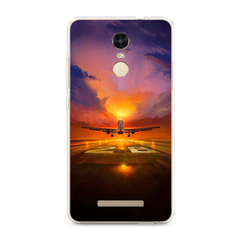 

Чехол на Xiaomi Redmi Note 3/Note 3 Pro "Самолет на посадке", Оранжевый;синий, 31750-6
