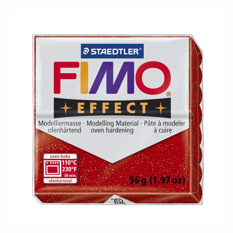 

Полимерная глина FIMO Effect 8020-202 красный металлик, 57 г 8020-202