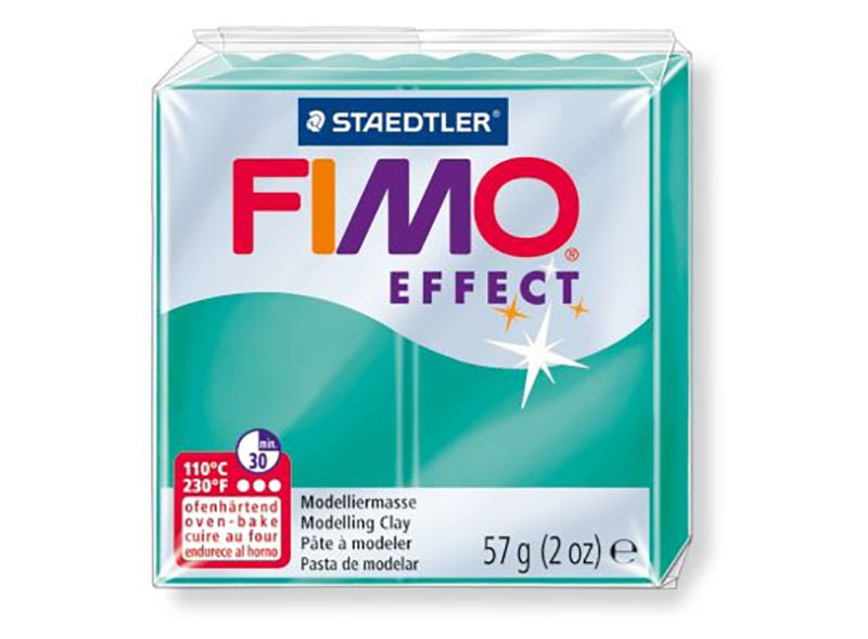 

Полимерная глина FIMO Effect 8020-504 полупрозрачный зелёный, 57 г 8020-504