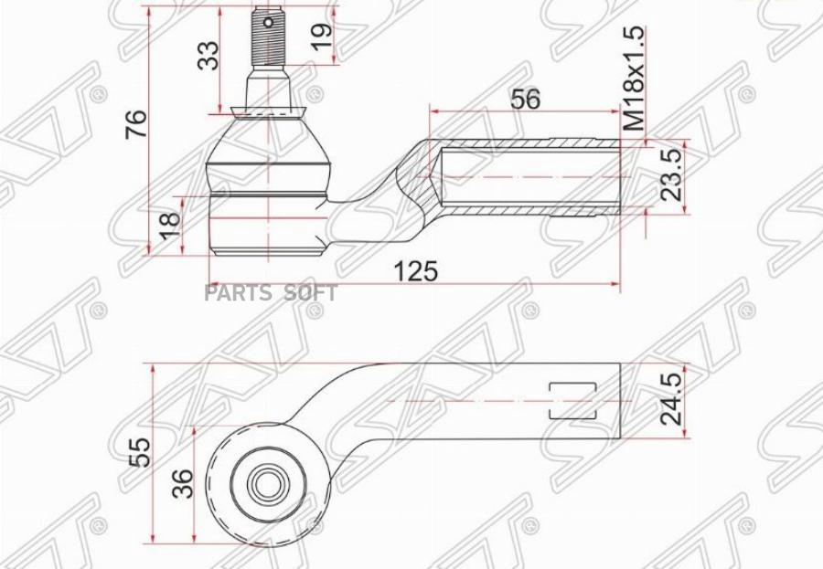 

Наконечник Рулевой Mazda 3 03-08/Mazda 5 05-10 Lh (левый) Sat арт. ST-BP4L-32-290