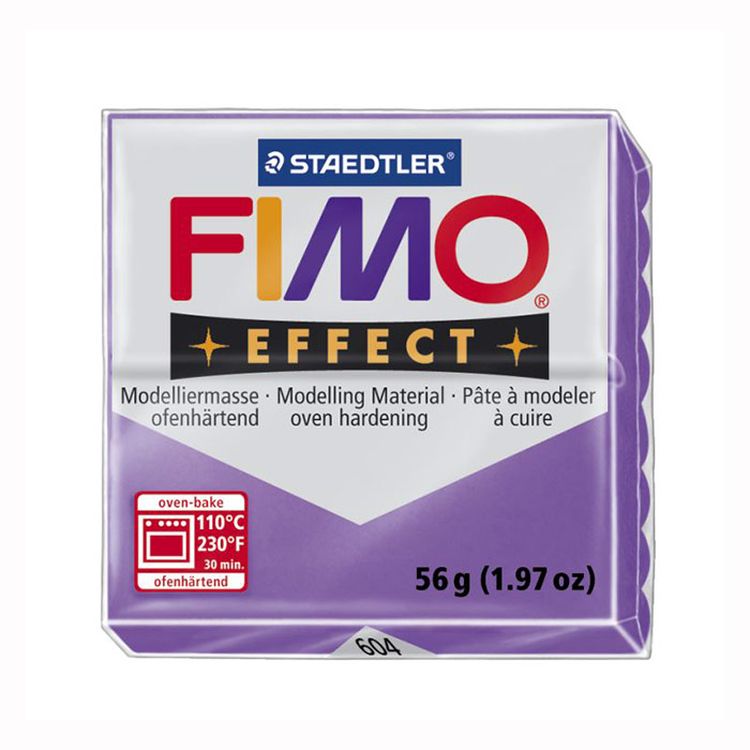 

Полимерная глина FIMO Effect 8020-604 полупрозрачный лиловый, 57 г 8020-604
