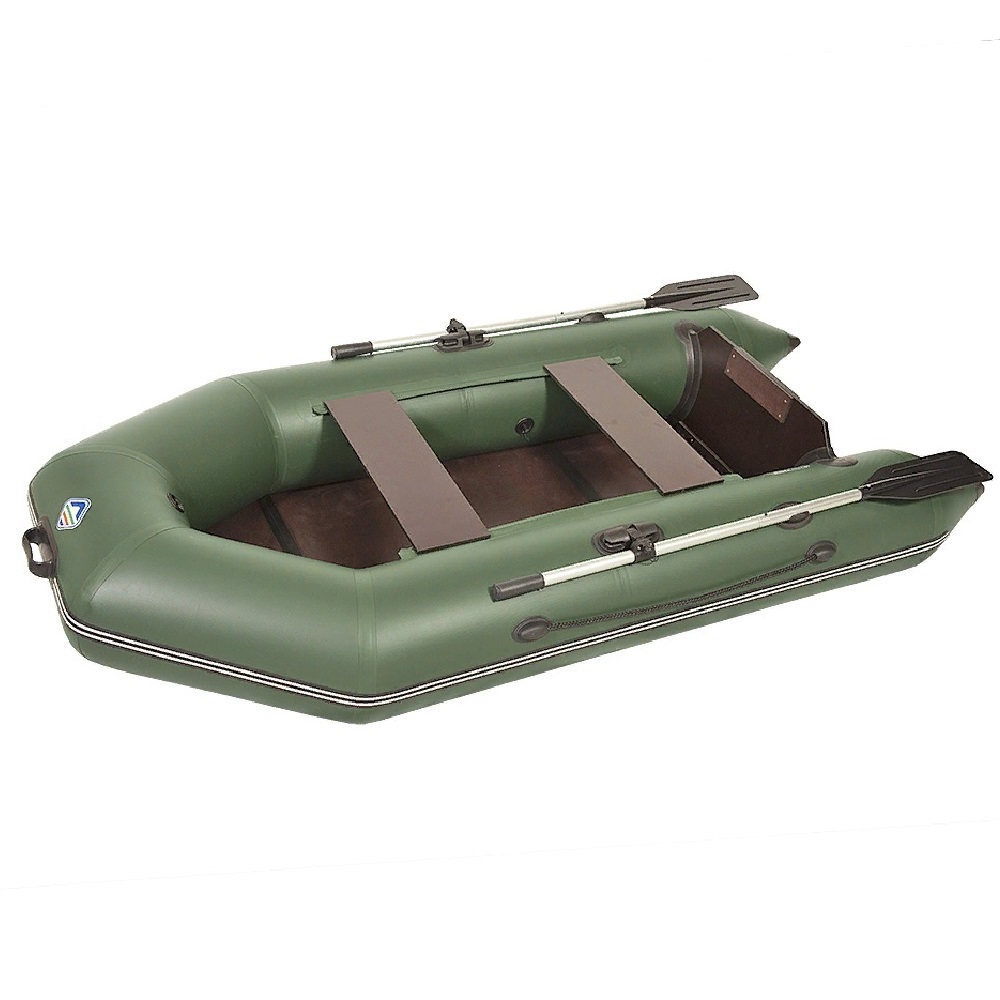 Лодка моторно-гребная с жесткой сланью Лоцман Стандарт 280 ЖС (Зеленый)