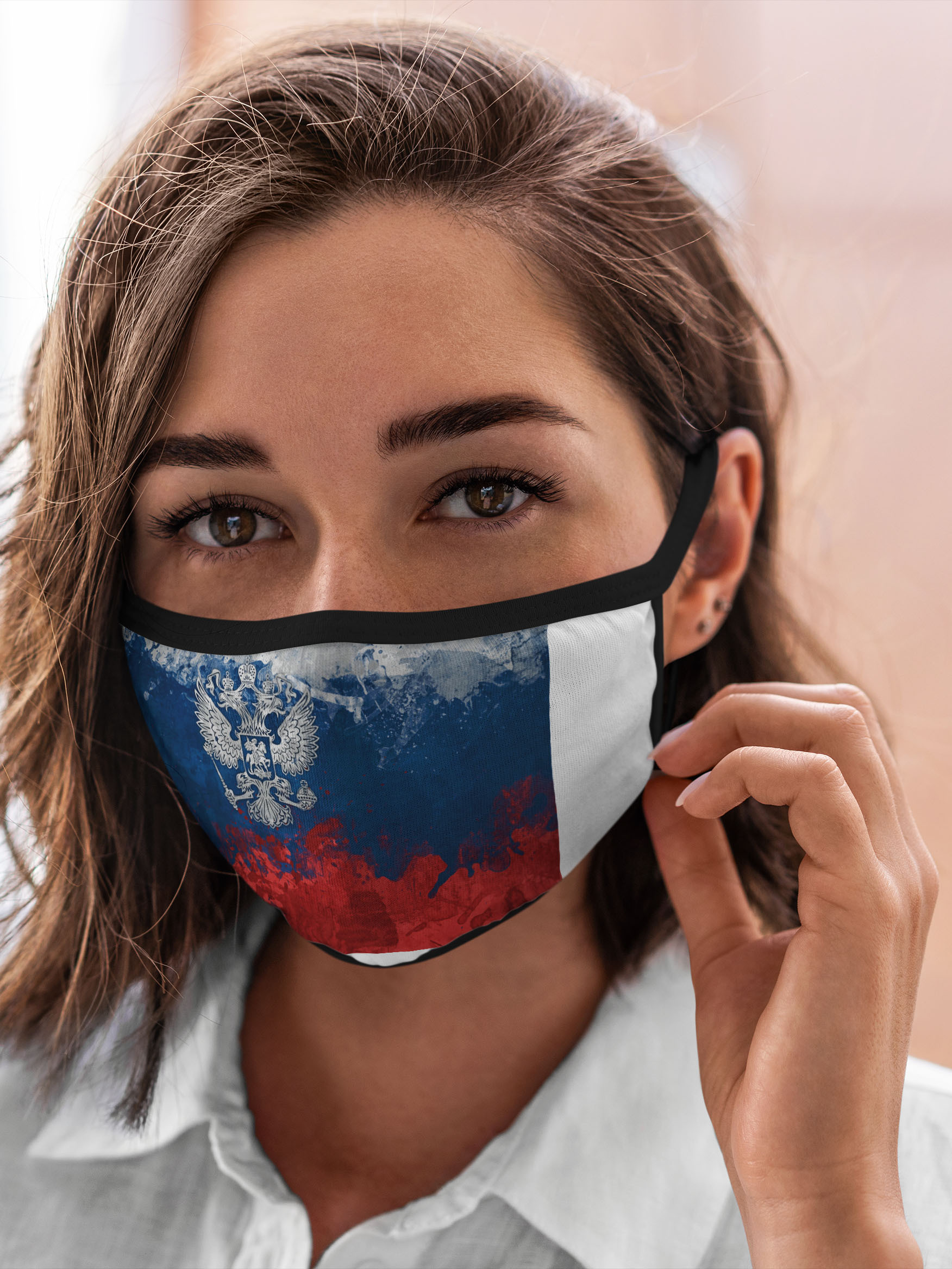 

Многоразовая маска унисекс Burnettie Флаг России Россия, Разноцветный, Флаг России Россия