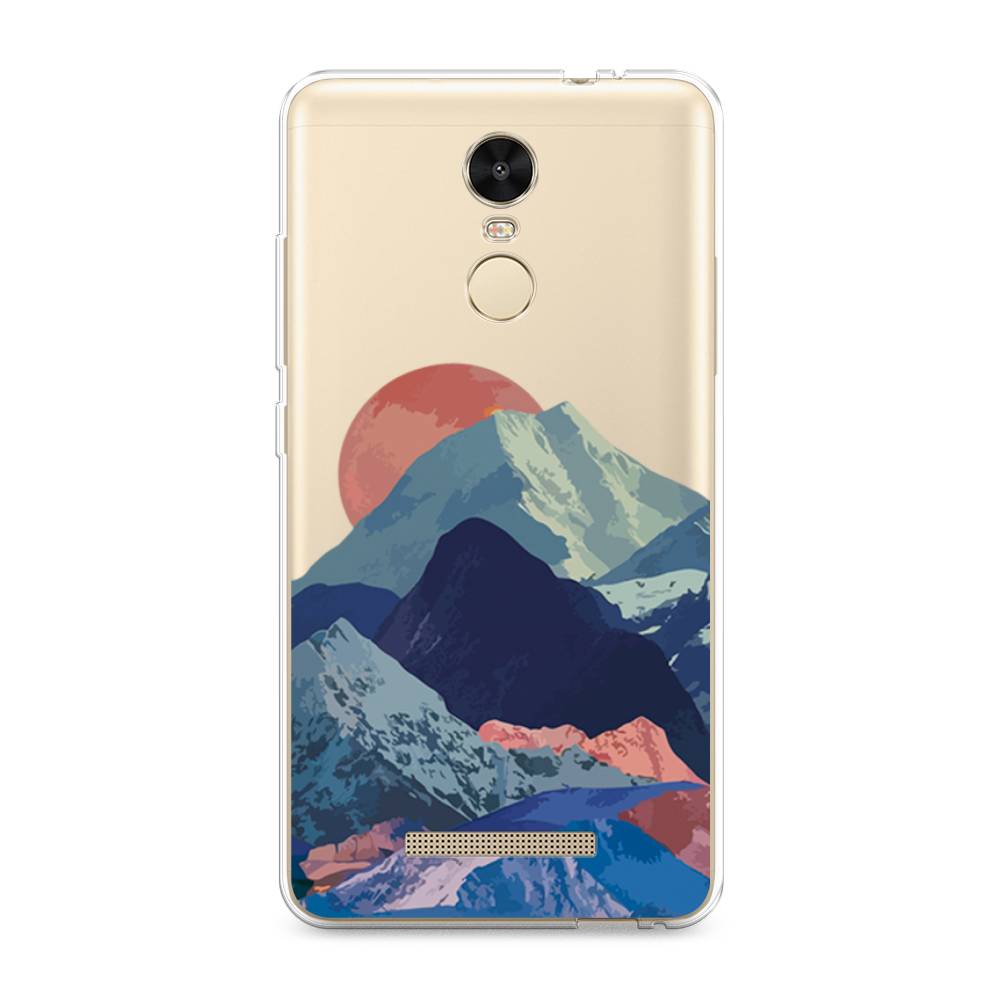 

Чехол на Xiaomi Redmi Note 3/Note 3 Pro "Закат в снежных горах", Красный;серый;голубой, 31750-2