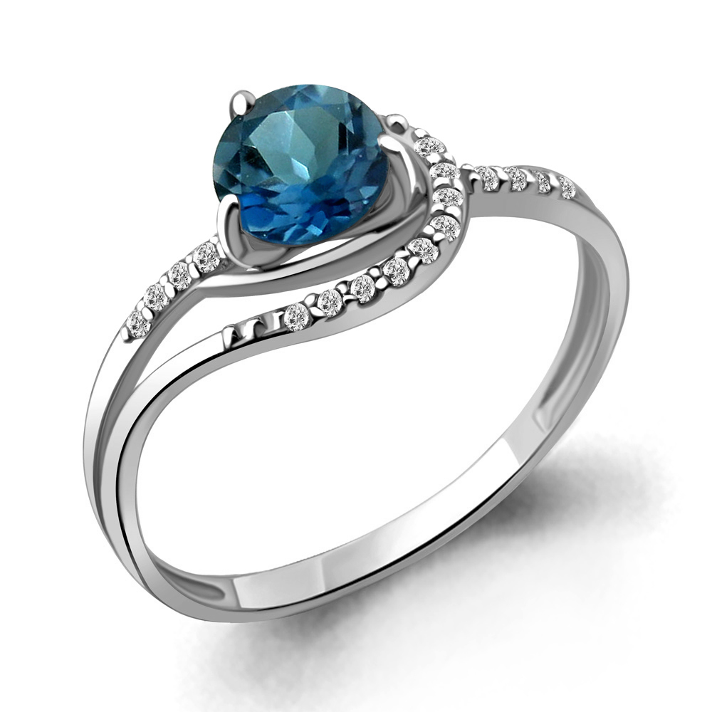 

Кольцо из серебра р. 18 AQUAMARINE 6541808А_925_р, 6541808А_925_р