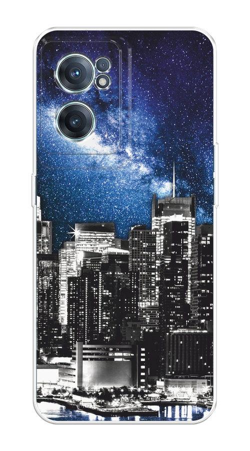 

Чехол на OnePlus Nord CE 2 5G "Космический Нью-Йорк", Синий;серый, 152650-1