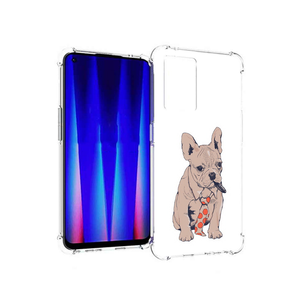 

Чехол MyPads Tocco для OnePlus Nord CE 5G бульдог с сигарой, Прозрачный, Tocco