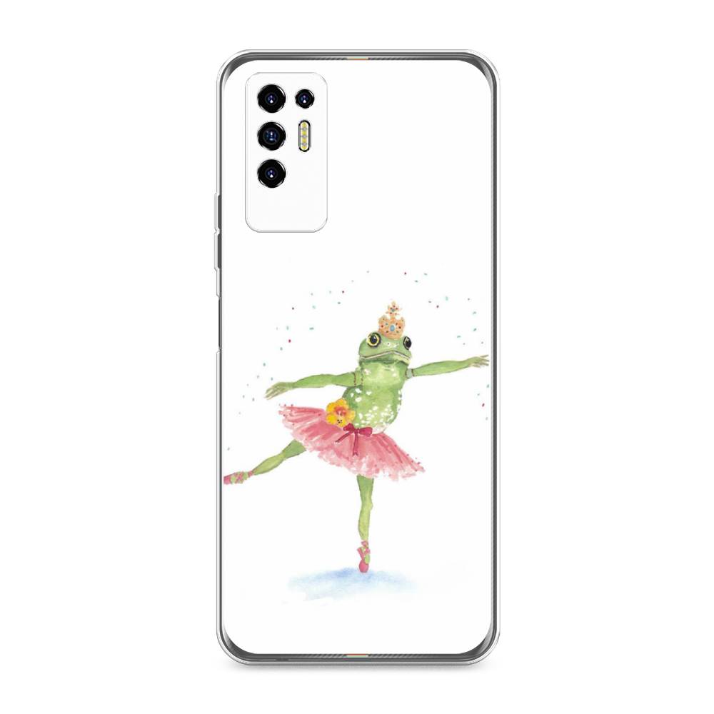 

Чехол для Tecno Pova 2 "Лягушка-балерина", Зеленый, 300550-4