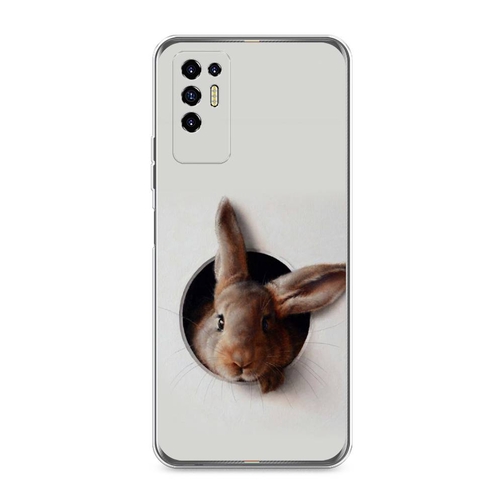 

Чехол для Tecno Pova 2 "Любопытный кролик", Серый;коричневый, 300550-1