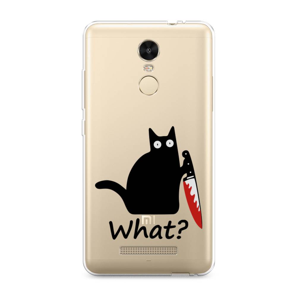 

Чехол на Xiaomi Redmi Note 3/Note 3 Pro "Котик с ножом", Черный;красный, 31750-6