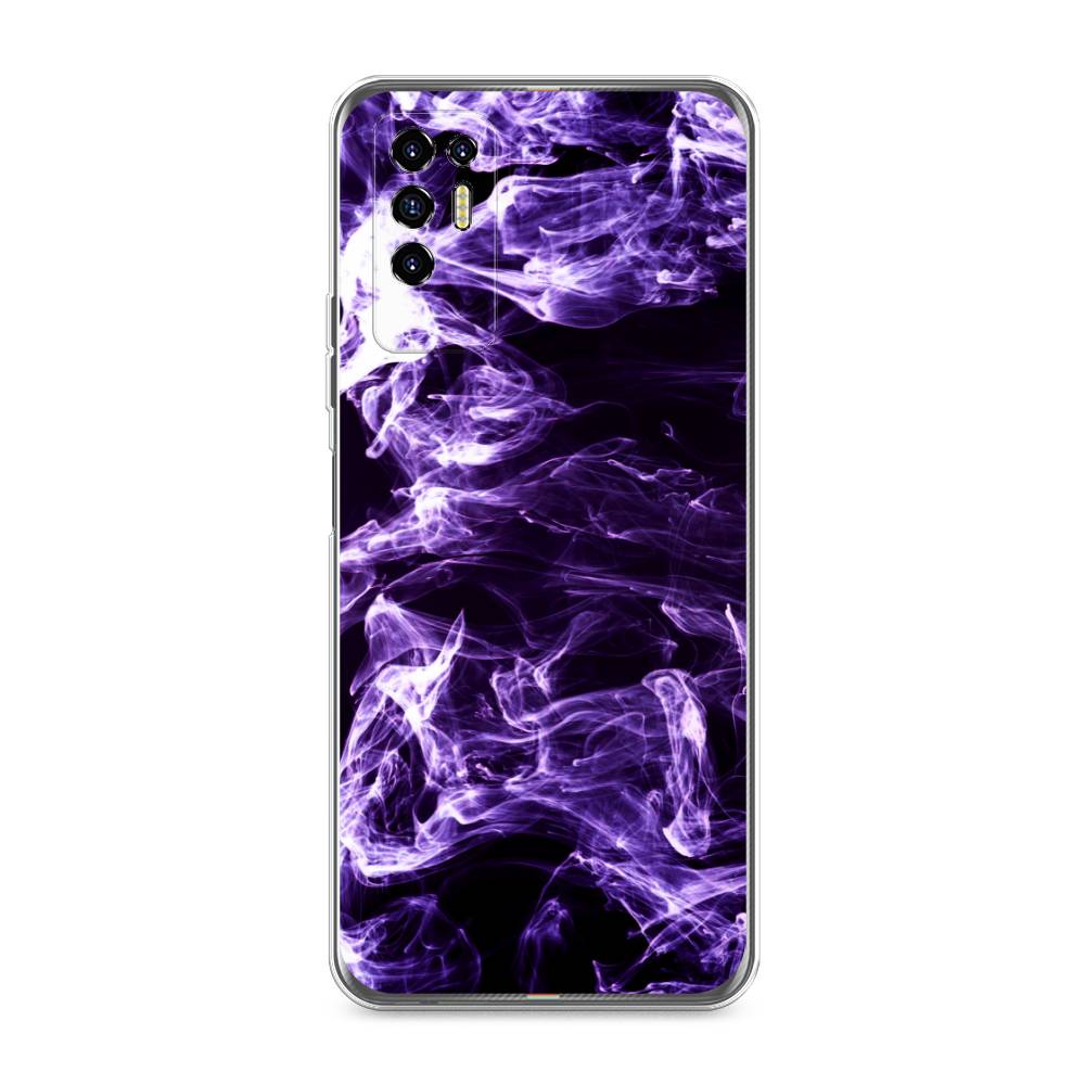 

Чехол для Tecno Pova 2 "Фиолетовый дым", Фиолетовый;белый;черный, 300550-3