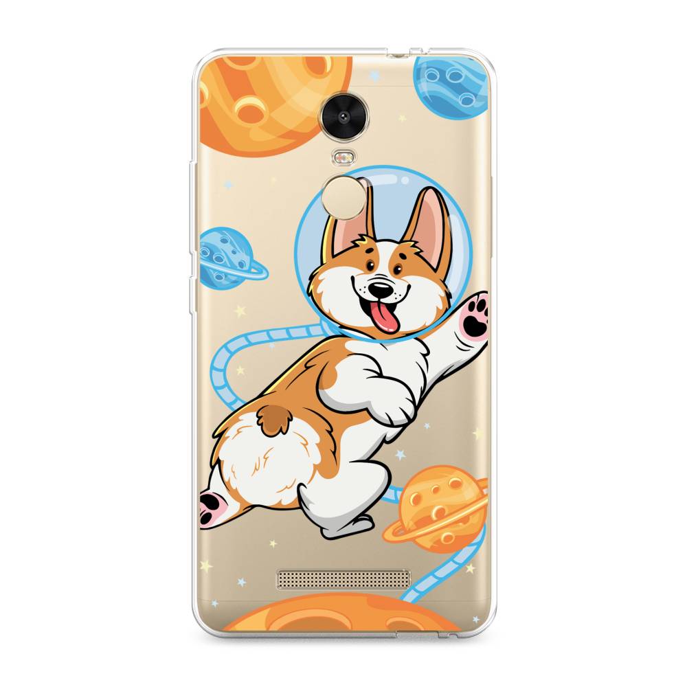 

Чехол на Xiaomi Redmi Note 3/Note 3 Pro "Корги-космонавт", Голубой;бежевый;белый, 31750-1