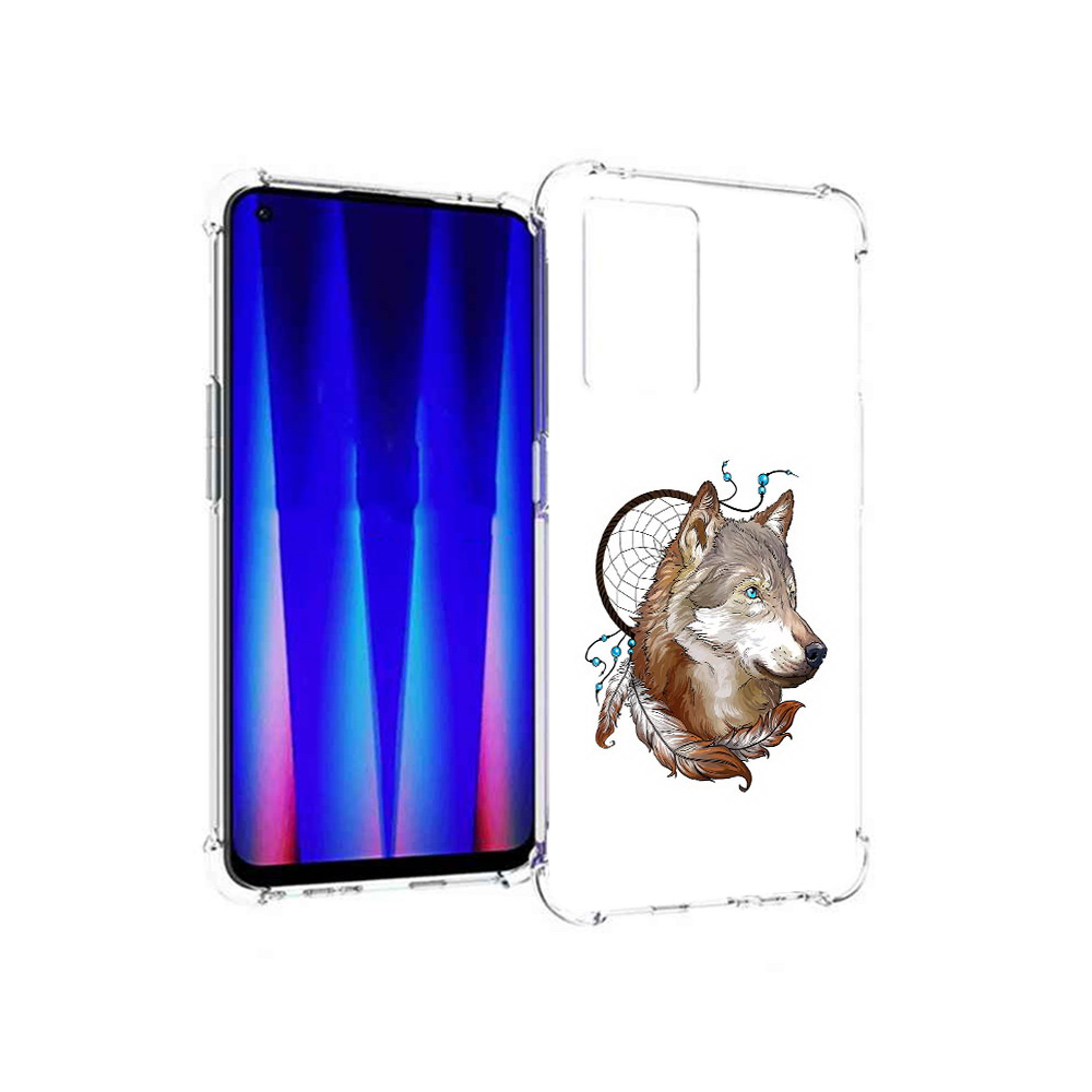 

Чехол MyPads Tocco для OnePlus Nord CE 5G волк и ловец снов, Прозрачный, Tocco