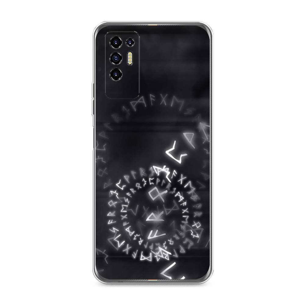 

Чехол для Tecno Pova 2 "Руны", Серый;черный, 300550-3