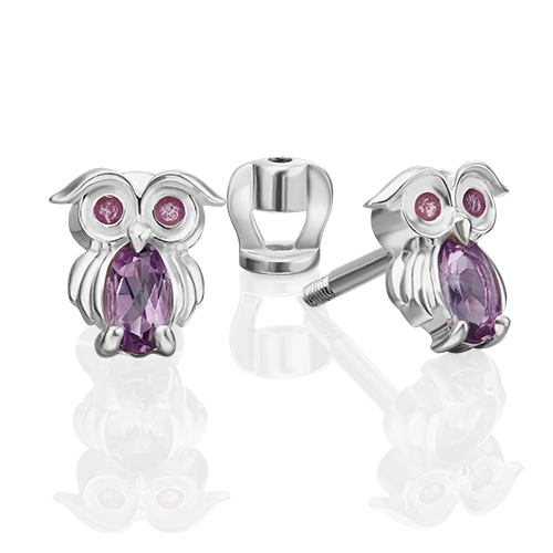

Серьги из серебра с аметистом/эмалью PLATINA jewelry 02-4648-00-203-0200-68, 02-4648-00-203-0200-68