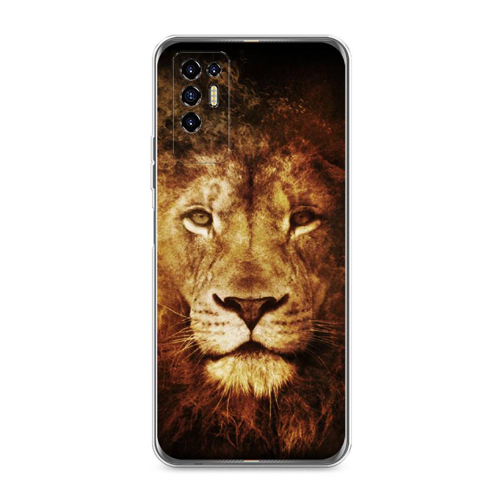 

Чехол для Tecno Pova 2 "Лев", Черный;коричневый;желтый, 300550-6