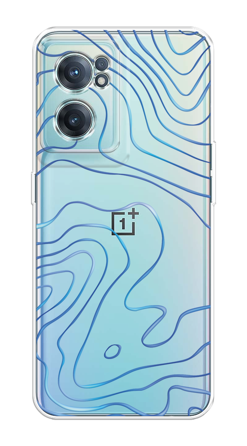 

Чехол на OnePlus Nord CE 2 5G "Blue lines", Прозрачный;синий, 152650-1