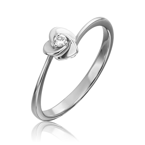 

Кольцо из белого золота с бриллиантом р. 17 PLATINA jewelry 01-1558-00-101-1120-30, 01-1558-00-101-1120-30