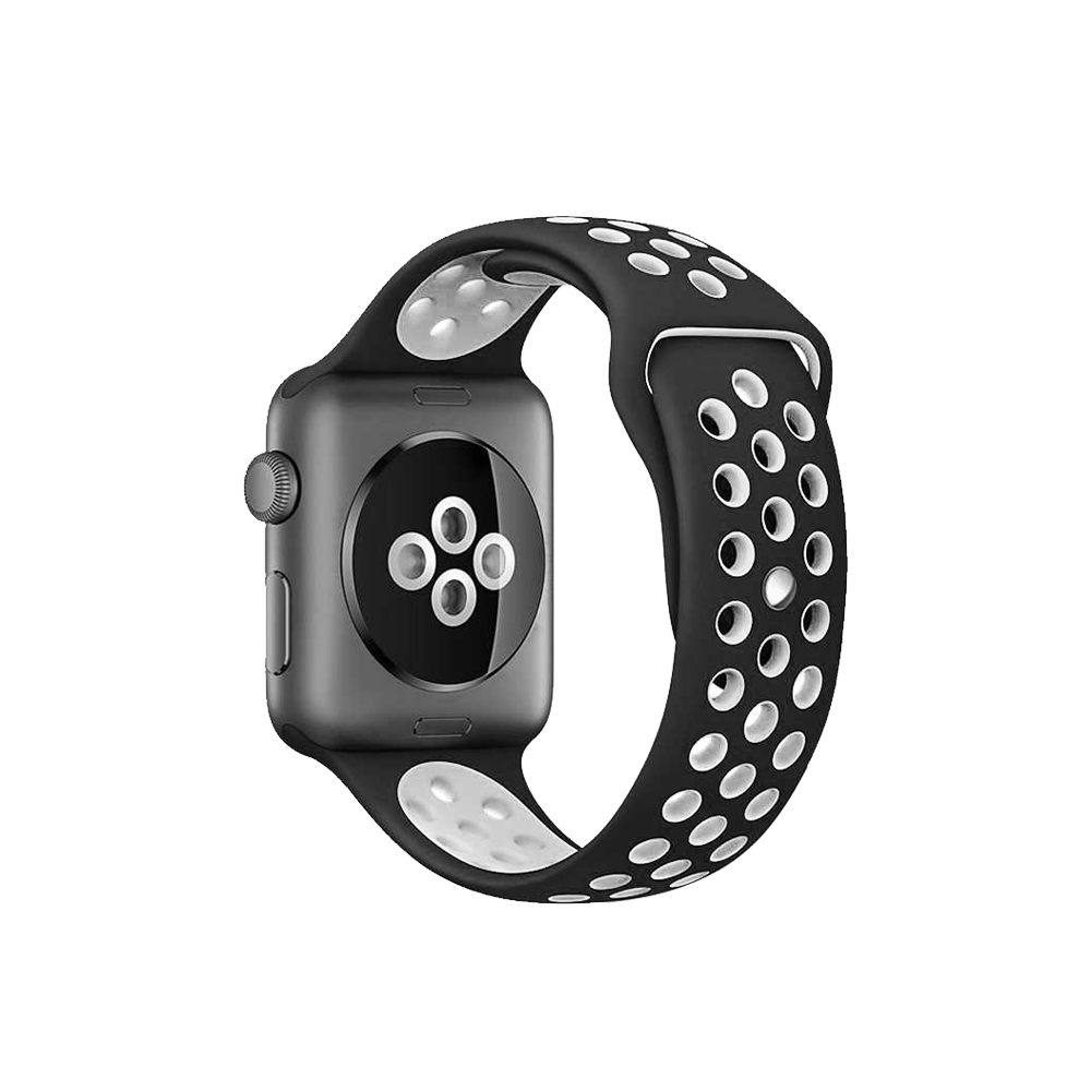 Ремещок DF для Apple Watch 38-40мм iSportband-01 black/white