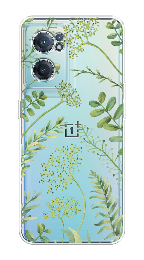 

Чехол на OnePlus Nord CE 2 5G "Green Leaves", Зеленый;прозрачный, 152650-1
