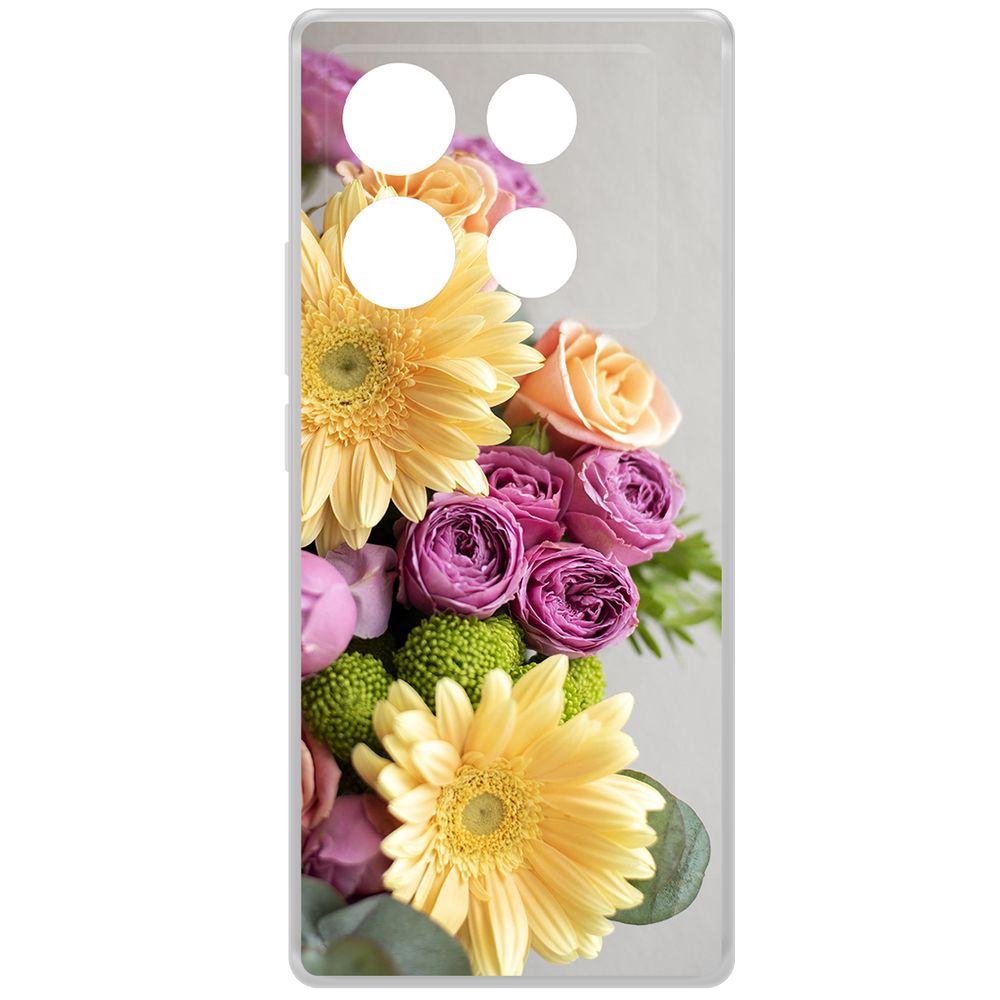 

Чехол-накладка Krutoff Clear Case Букет для INFINIX Note 40, Прозрачный